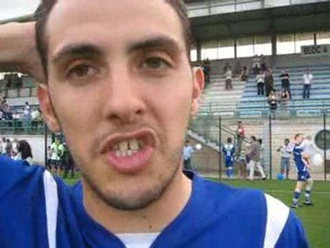 Johnathan Cobret réagit après la montée du FC Bourg-Péronnas