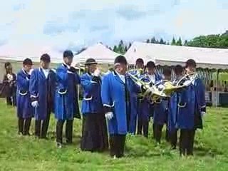 trompes de chasse à la fête des narcisses à Cuvéry (01)