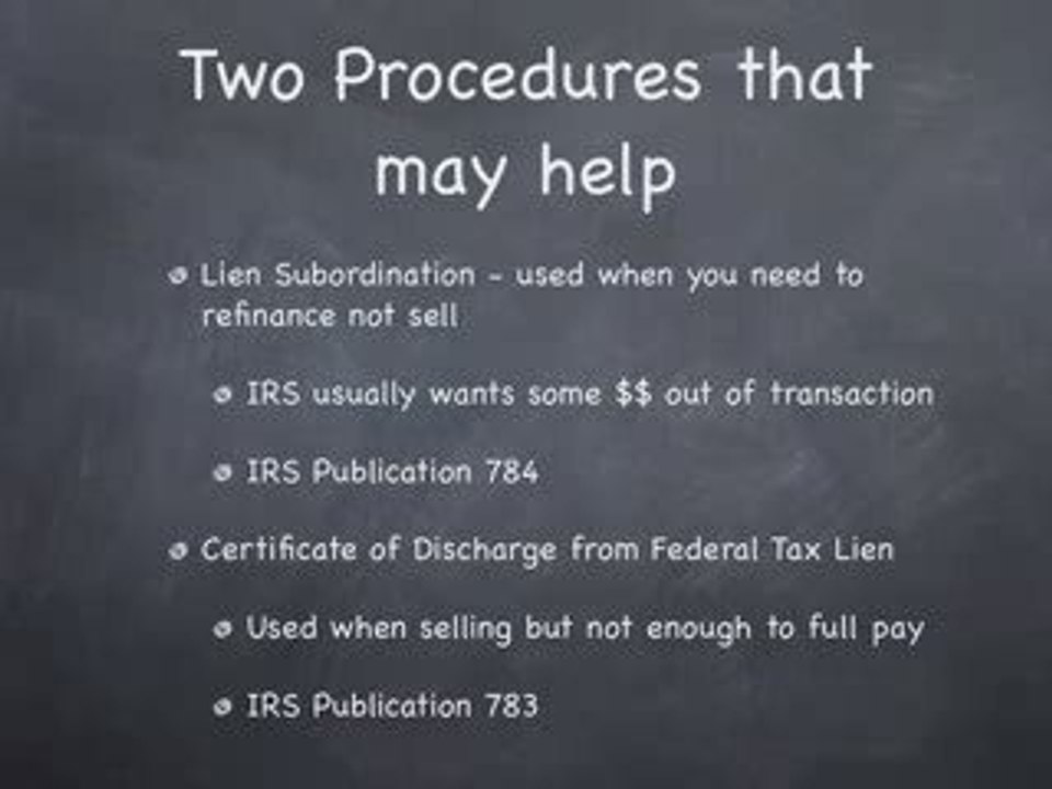 What to do about IRS filed federal tax liens