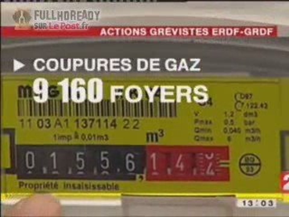 ERDF GRDF piquet greve AEG Trudaine - 17/04/09 - Paris