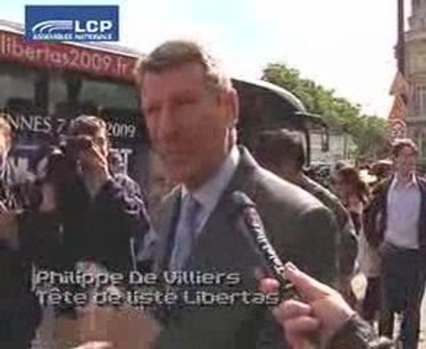 Philippe de Villiers sur LCP le 30 mai 2009.