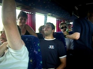 retour en car d'une équipe de rugby