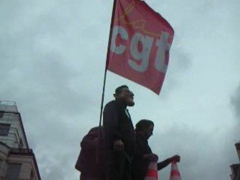ERDF GRDF train bleu de la concorde à la Bourse 16/04/09