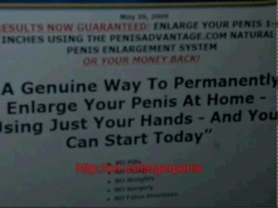 Natural Penis Enlargement - Get a bigger penis naturally!