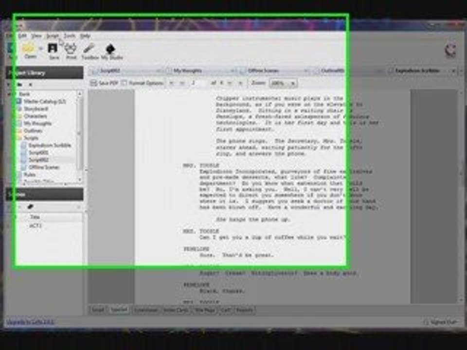 Celtx Tutorial for Playwrights - Part 1
