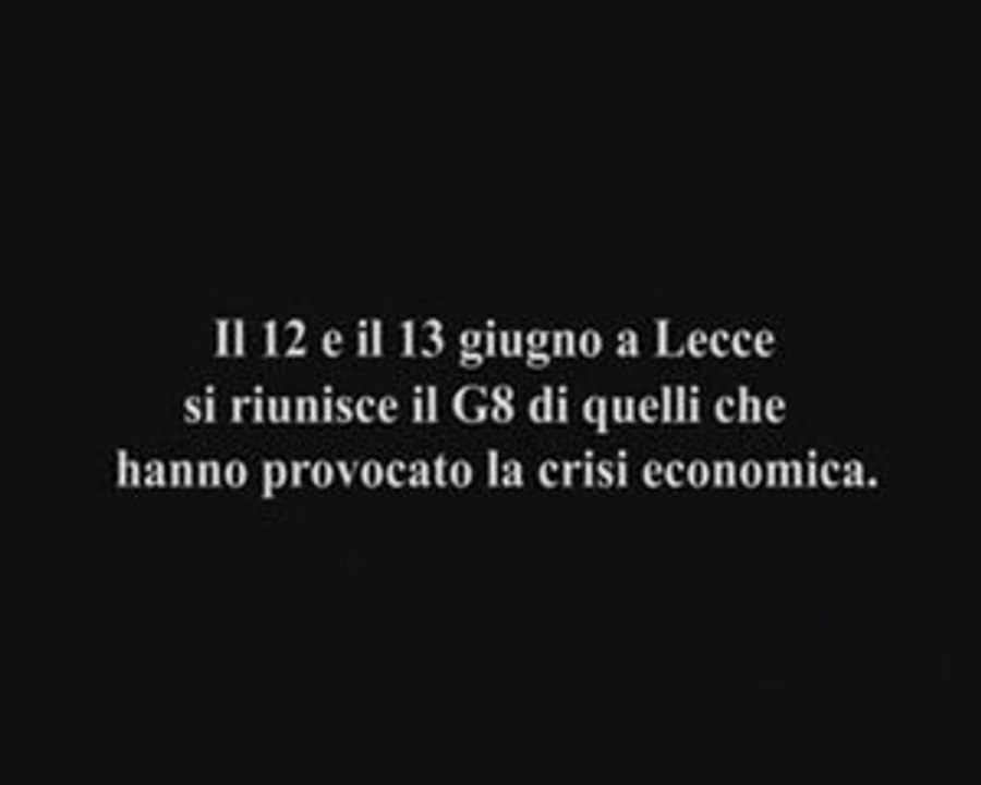 video NO G8 Lecce 2009 (Italy)