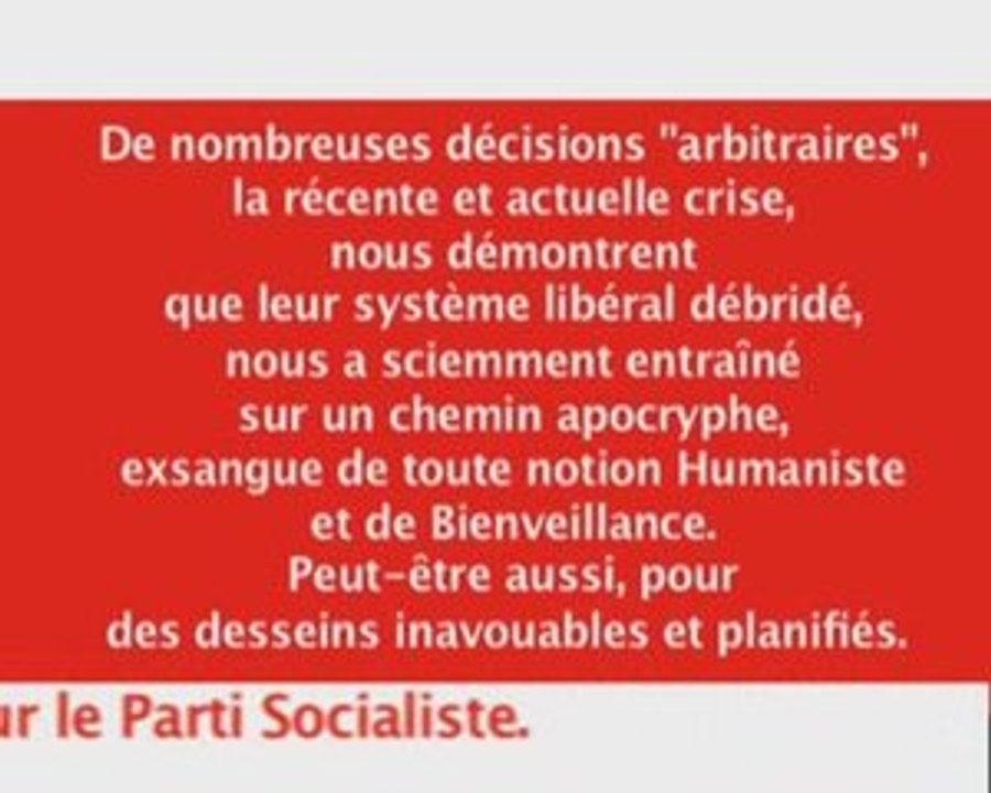 Election 2009: Si VOUS n'êtes ni PDG, ni Milliardaire... ;-)