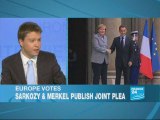 European elections: Sarkozy and Merkel publish joint plea