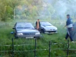 Barbecue 206 WRC Ragnotti poulet merguez steak chipo