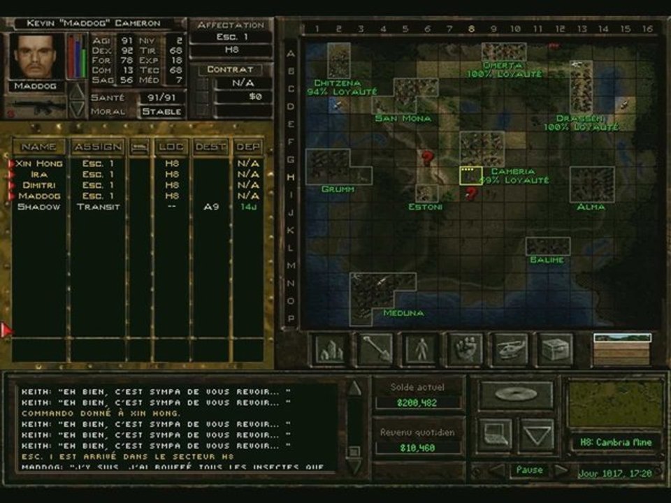 Jagged Alliance walkthrough n°33, Galère galère...