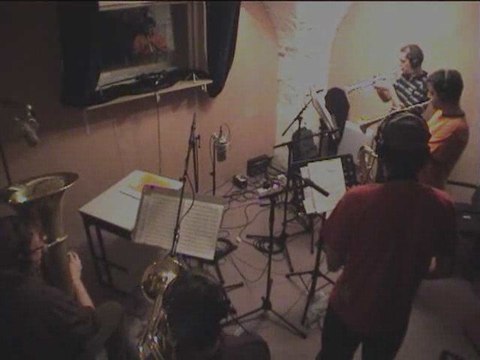 Le Peuple de l'Herbe en studio pour Radio Blood Money