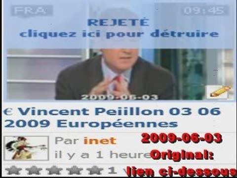 censure de € Vincent Peillon 03-06-2009 Européennes