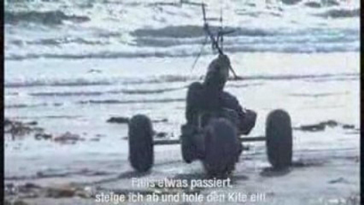 Kitesurfing und Kitebuggy am Conrad Beach in Kanada