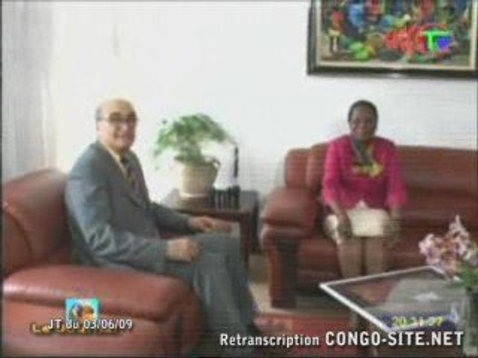 Emilienne Raoul et l’ambassadeur d’Italie au Congo