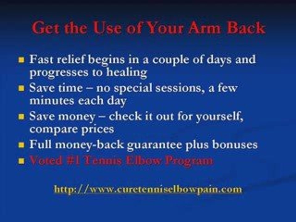 Cure Tennis Elbow Pain