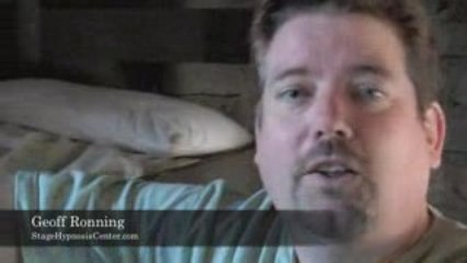 Stage Hypnosis Success Tip from Geoff Ronning