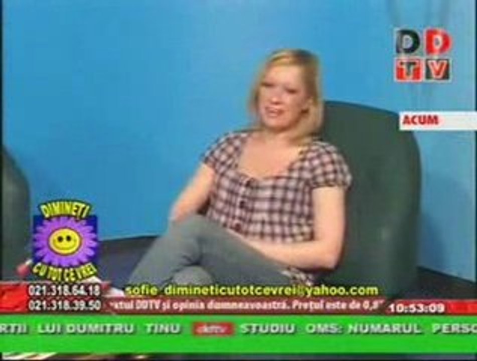 Alina Fronie model First Face Models prezinta vremea la DDTV