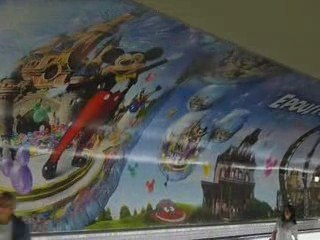 Affiche disneyland metro montparnasse bienvenue