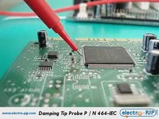 Sonde à pointe sur amortisseur.