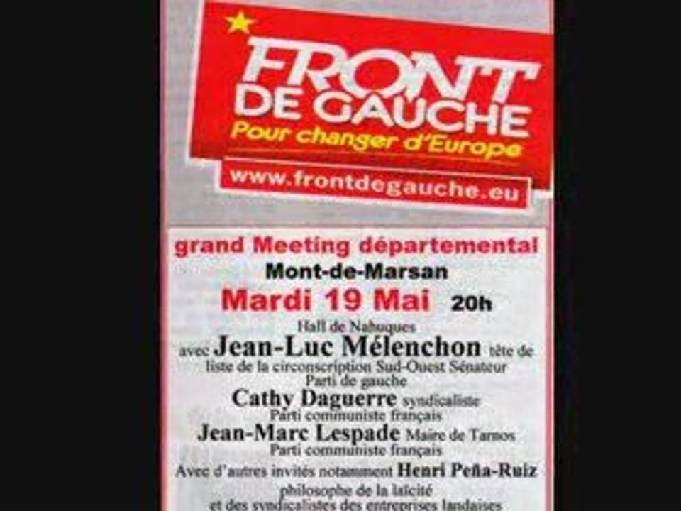 FRONT DE GAUCHE MEETING