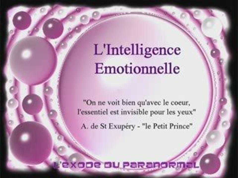 L'INTELLIGENCE EMOTIONNELLE