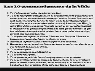 Les 10 commandements de Dieu