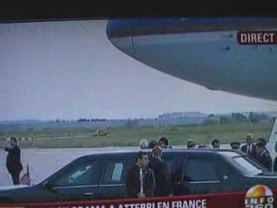 Barack Obama arrive à Paris
