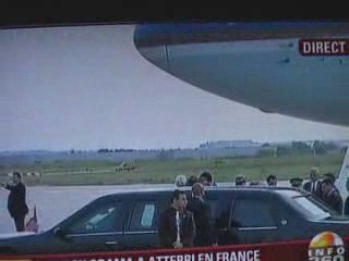 Barack Obama arrive à Paris