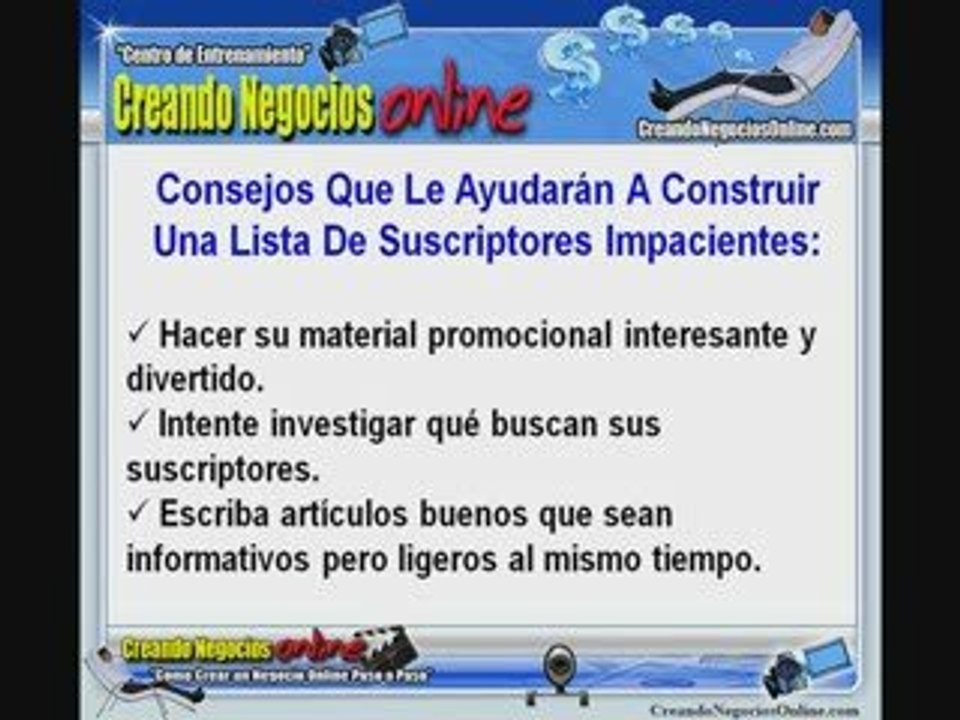 Construya Una Lista de Suscriptores Para Su Negocio