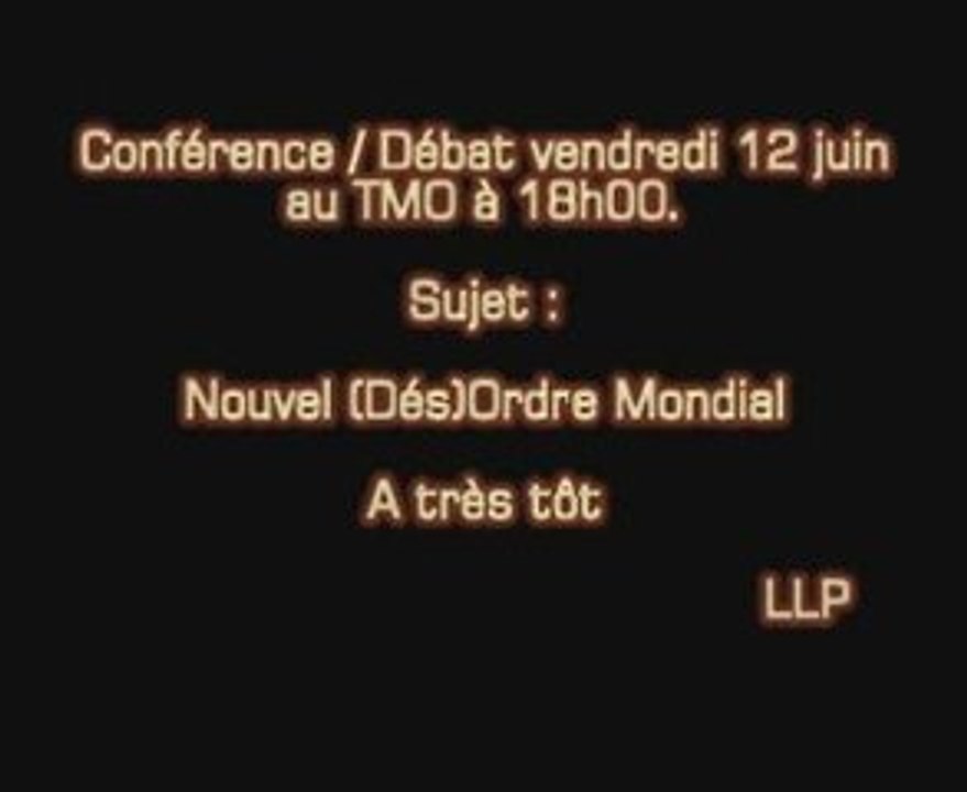 Conférence Débat LLP sur Paris au TMO le 12 juin