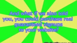 Purchase Targeted Website Traffic and Guaranteed Signups