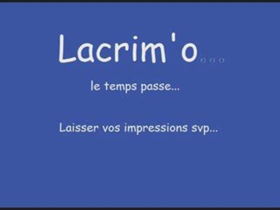 Le temps passe