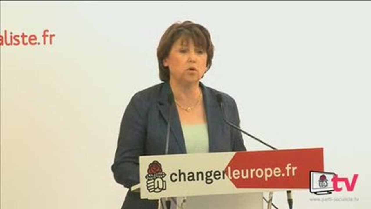 Soirée électorale : Martine Aubry