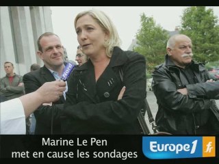 Marine Le Pen met en cause les sondages