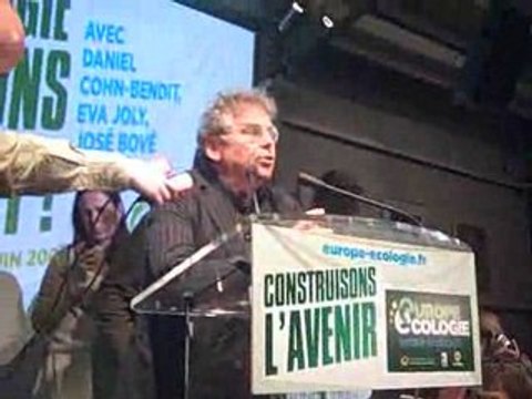 Daniel Cohn-Bendit à la soirée électorale d'Europe Ecologie