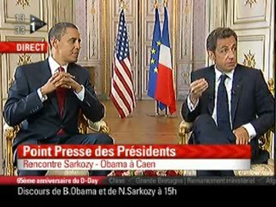 point presse Obama Sarkozy - Caen - 6 juin 2009 #2