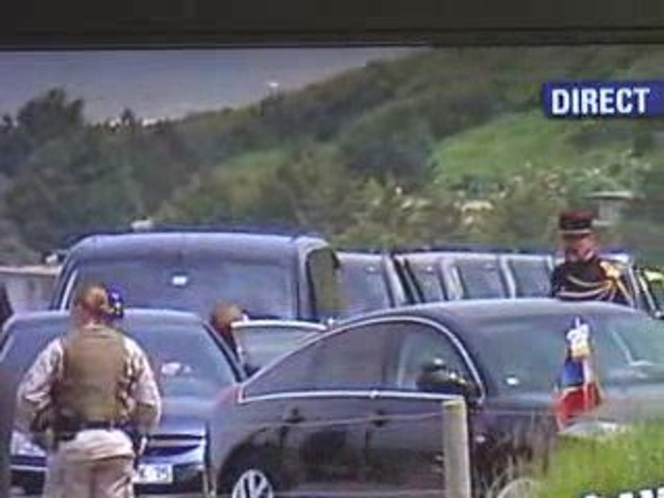 D-Day:  Arrivée de Nicolas SARKOZY à Colleville