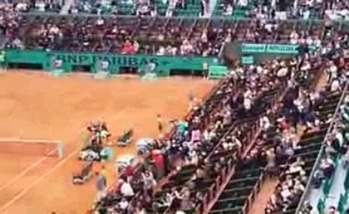 Finale dames Roland Garros 2009 - Entrée des joueuses
