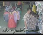 Aksaray'da alışveriş merkezinde hırsızlar kameraya yakalandı