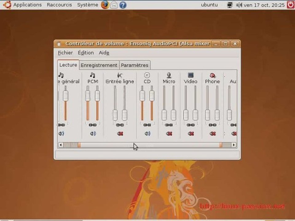 Reglage du son sous ubuntu