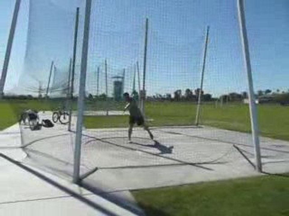 Athlé lancer poids imitation disque 3kg 35m41 Adam Kuehl