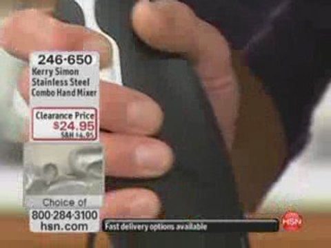 Kerry Simon Stainless Steel Combo Hand Mixer