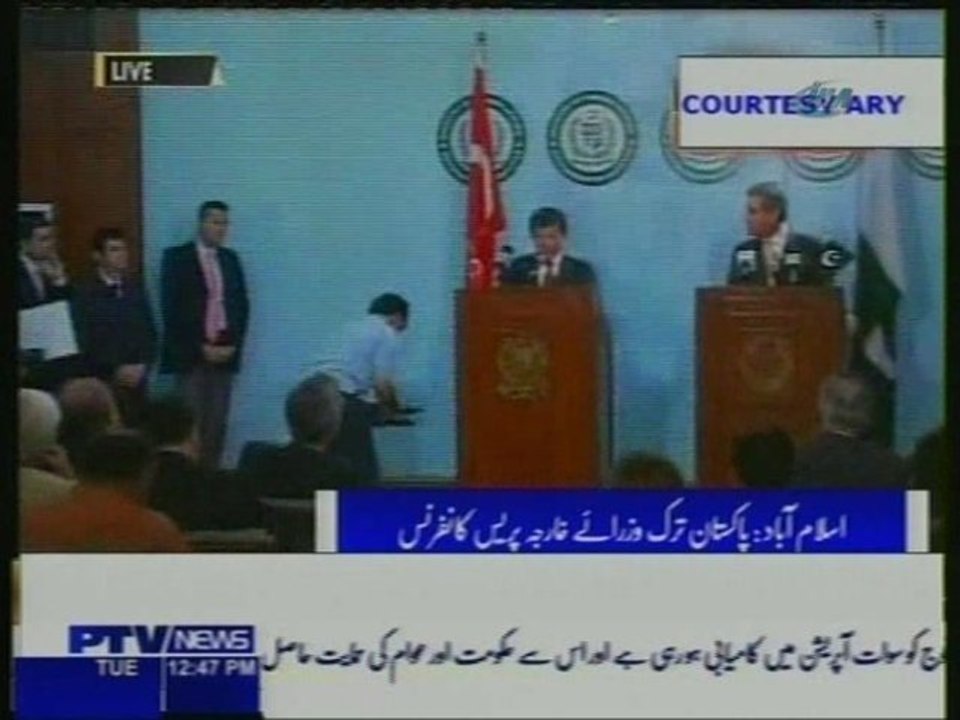 Dışişleri Bakan Ahmet Davutoğlu'nun Pakistan Temasları