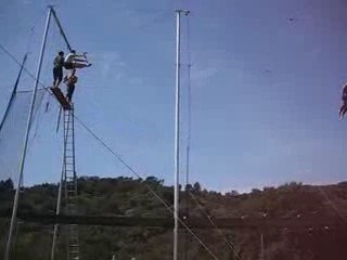 trapèze volant, lay au filet