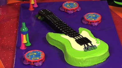 How to make a guitar cake - Electric guitar birthday cake