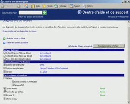 WINDOWS XP/Formation video - Diagnostiquer son réseau