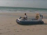 Hov Pod Hovercraft on the beach in Dubai