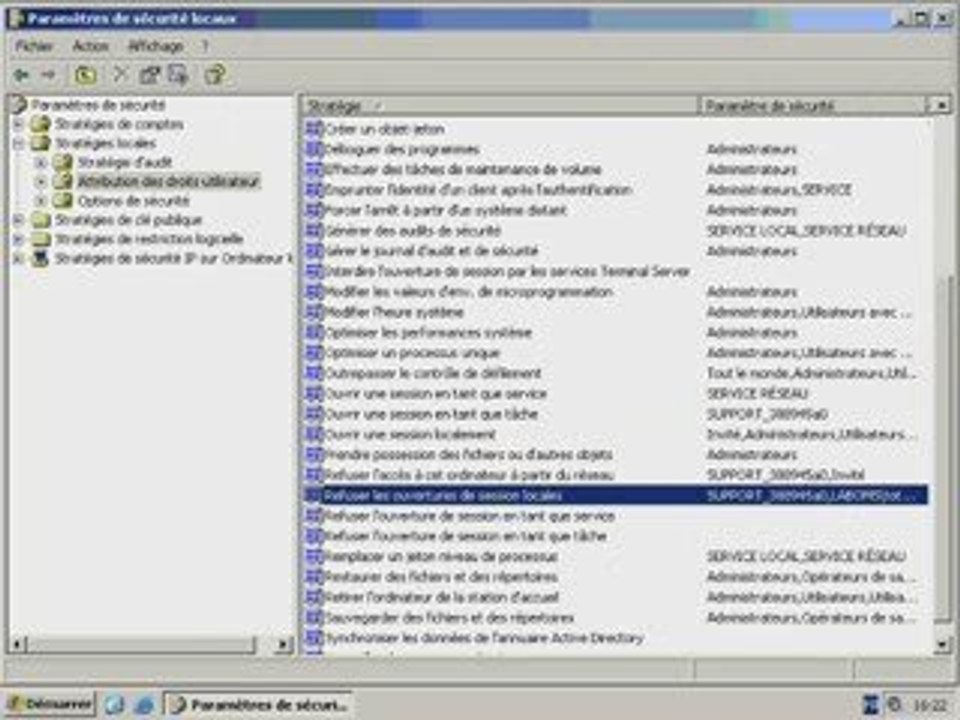 WINDOWS XP/Formation Video - Deny_logon_localy_XP