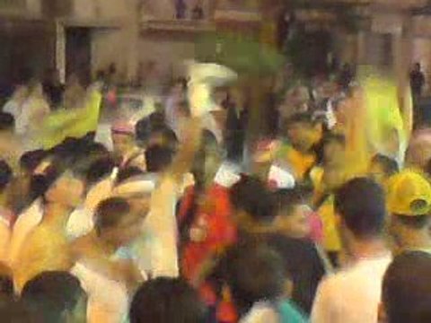 la joie a hussein dey apres la victoire de l'algerie