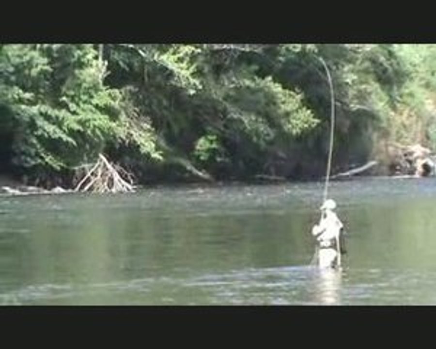 ombre en nymphe au fil sur la dordogne